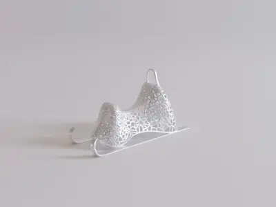 Christmas Sleigh Home Decoration  jewelry 3D print model