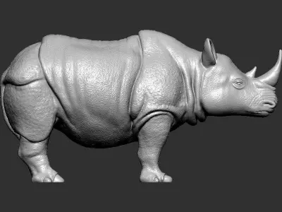 Rhinoceros model 3D print model