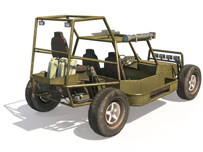Dune Military Buggy Low-poly 3D model
