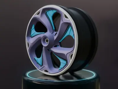 Sport car rims 3D model
