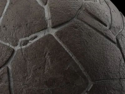 Pavement Materials 51- BrushRock Stone Paving Sbsar 4k Seamless Texture
