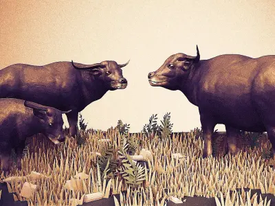 buffalo scene 3D model