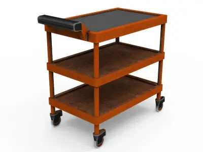 Tools Trolley Low-poly 3D model