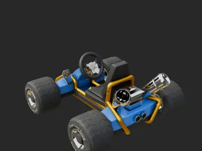 crash cart Low-poly 3D model