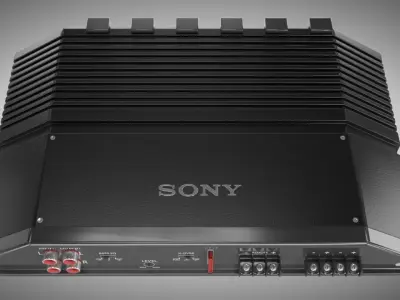 Amplifier sony car audio Low-poly 3D model