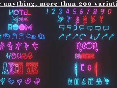 Neon Gen 3D Low-poly 3D model