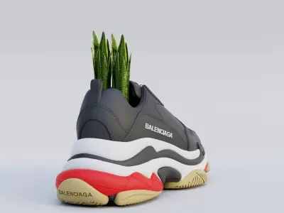 3D Printed Balenciaga Triple S Shoe 3D print model