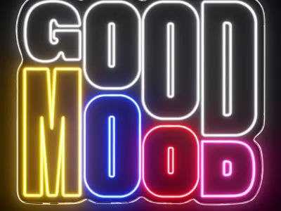 Good Mood Neon Sign 3D model