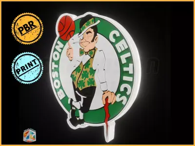 Boston Celtics logo - Cinematic - 3D print 3D model