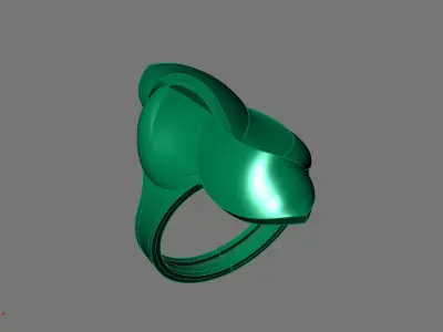 Women Ring Plain Ring Ready STL 3DM Models Womens Rings 3D print model 50