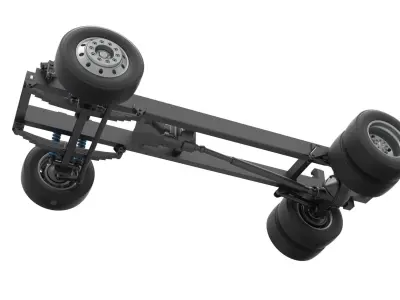 Chassis of Big Rig Racing Semi truck Scale 1 to 25 3D print model