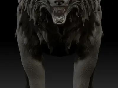 Wolf highpoly 3D model