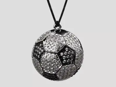 Pendant ball 3d printable Football sport jewellery 3dm stl file 3D print model