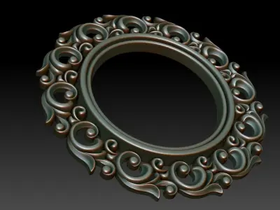Round frame 3D model