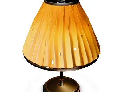 Modern Pleated Table Lamp 3D Model Low-poly 3D model