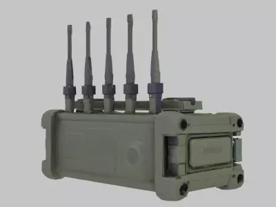 Military Radio Communication DeviceMilitary Radio Low-poly 3D model