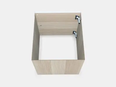 KALLAX Insert with door 4 Low-poly 3D model