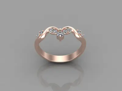 Solitaire Ring SR70 Version 1 3D model