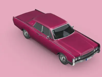 Lincoln Continental Sedan 1968 Low-poly 3D model