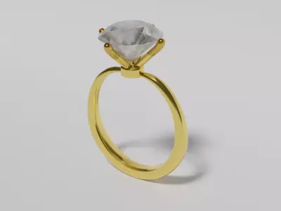 Diomand Ring Free low-poly 3D model