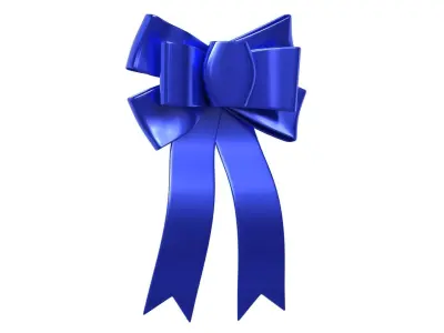 Christmas Bow Ribbon 23 Low-poly 3D model