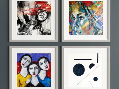 Art Frame B13 Low-poly 3D model