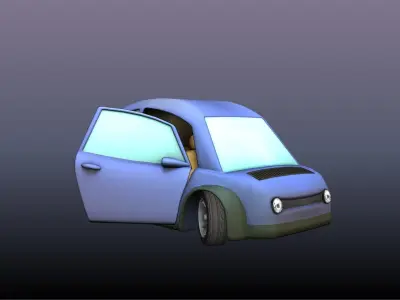Cartoon car Free 3D model buy
