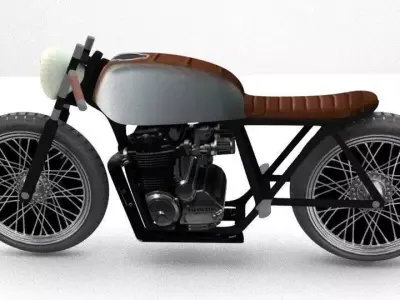 Cafe Racer Bike Free 3D model