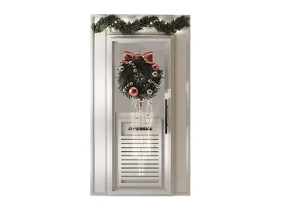 Christmas door 3D model