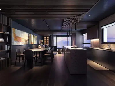 AQUAN Livingroom Interior 3D model