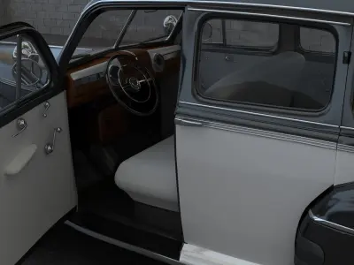Police Classic Car 3D model