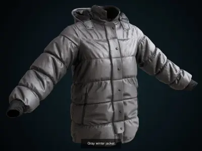 Winter jackets 3D Model Pack