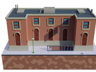 The Simpsons  cartoon House Low-poly 3D model