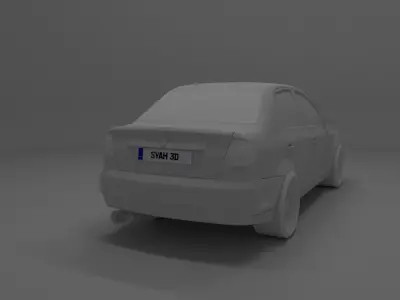 Proton Saga FLX Low-poly 3D model