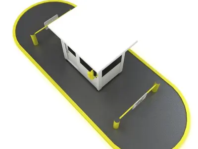 Security Guard Booth 3D model