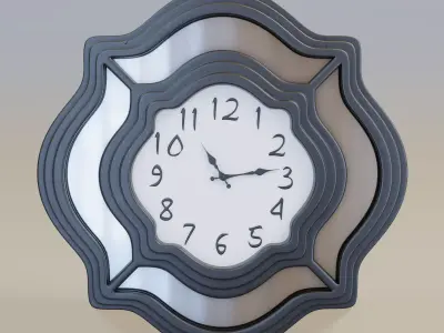  Moroccan clock with mirrors 3D model