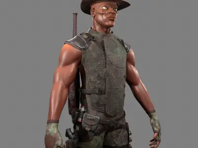 Freedom Fighter Free low-poly 3D model