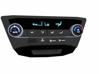 Car Front AC Control Panel Low-poly 3D model