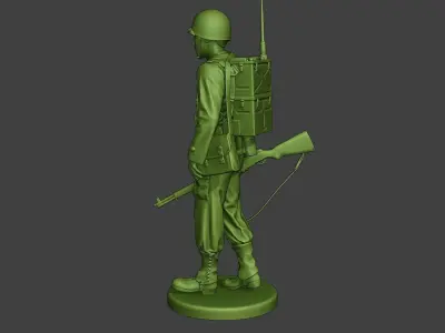 American engineer soldier ww2 walk A9 3D print model