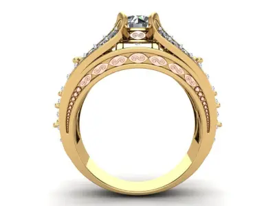 Luxury Diamond Ring - 210644 3D print model