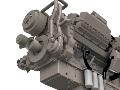 Cummins QSK60 CM500 DIESEL ENGINE 3D print model