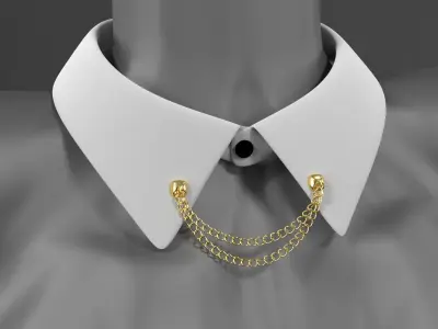 Collar accessory w chain 3D model