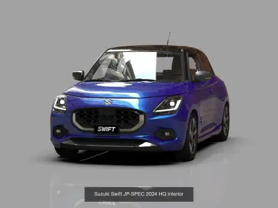 Suzuki Swift 2024 HQ interior  3D Model Pack