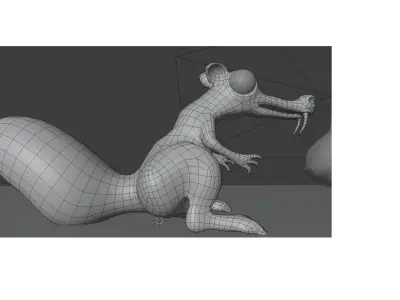 SQUIRREL RIGGED Low-poly 3D model