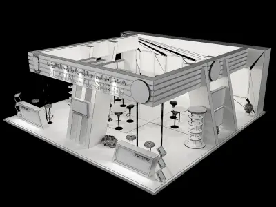 Booth Exhibition Stand a392  3D model