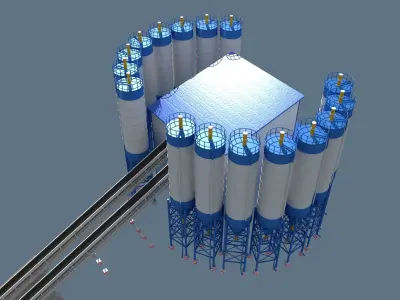 Asphalt Mixing Plant  3D model