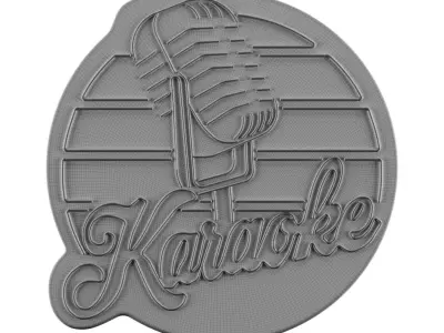 Karaoke Neon Sign 3D model