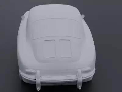 Porsche 356C 1966  Classic Sports Car  3D print model