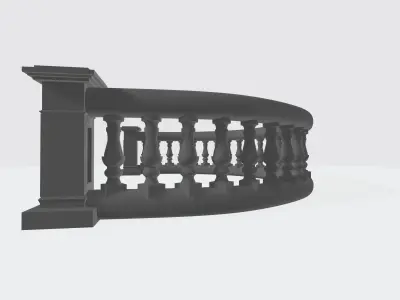 Concrete Balustrade 3D print model