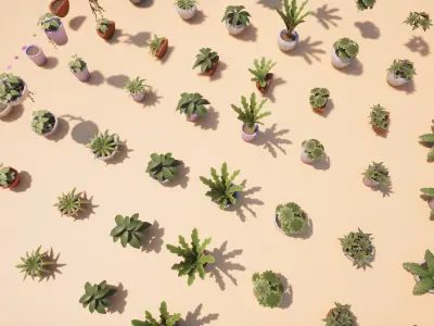 Pack Plants 3D Models - Coral Island Fanart Low-poly 3D model